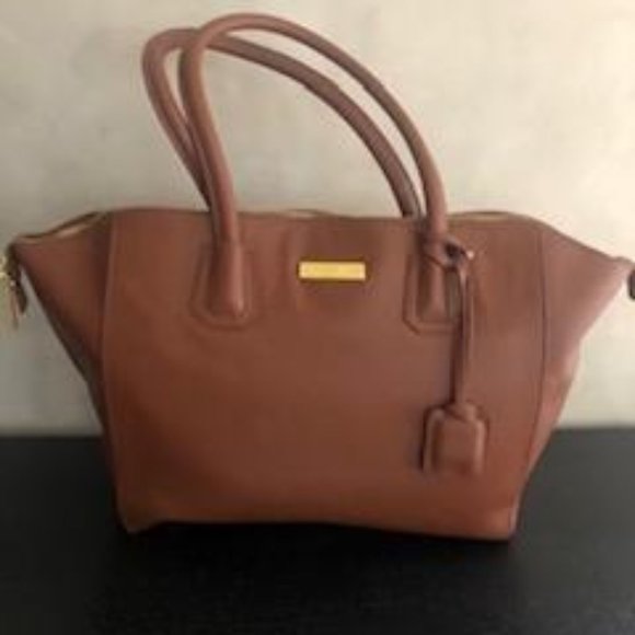 Tan Leather Satchel - Picture 1 of 6